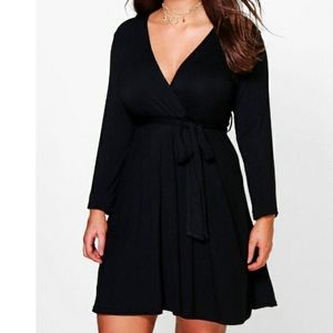 Black skater dress size 18